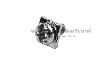 [E] น็อตยึดสายไฟ สแตนเลสชุบนิกเกิ้ล M3.5x6 mm พร้อมแหวนทรงสี่เหลี่ยม ขนาด 7x7 mm